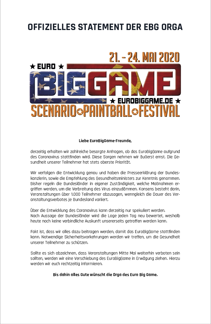 EBG Statement EBG Statement