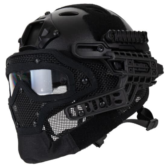 DELTA_SIX_Tactical_Fast_PJ_Steel_Wire_Helm_fuer_Airsoft_Schwarz