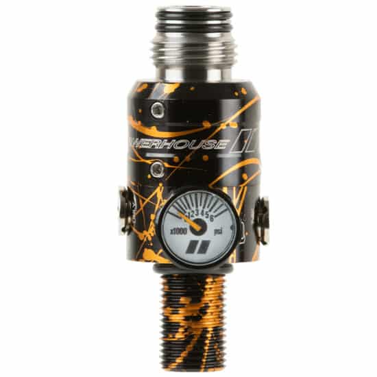 PowerHouse_TKO_TITANIUM_Paintball_HP_Regulator_300Bar_4500PSI_BLACK_GOLD_SPLASH_front